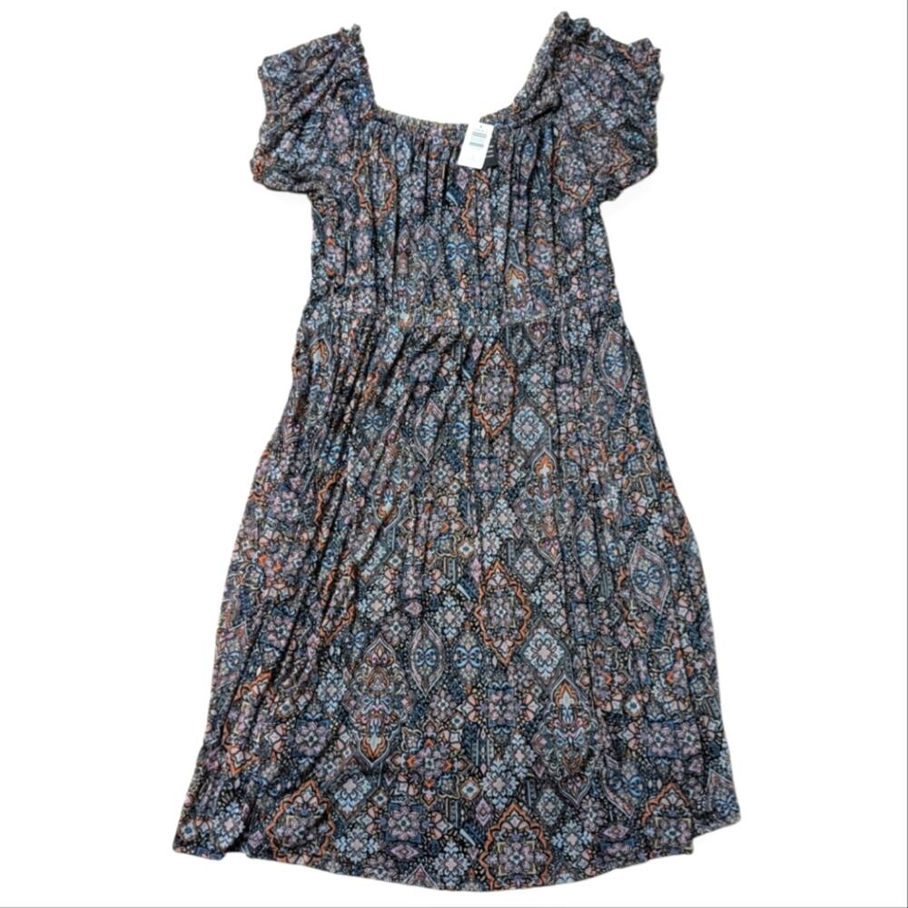 NWT Torrid Midi Boho Hippie Mesh Off Shoulder Peasant Dress